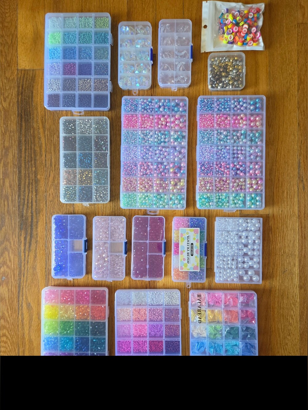 Assorted Craft Bead Kit - Multi-Color, Spacer, Pearl, Moon, Hearts, Cats